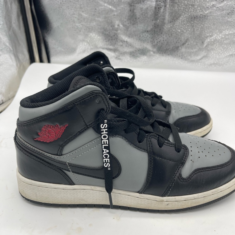 Nike Jordan Youth Air 1 Mid Grey/black 554725-096